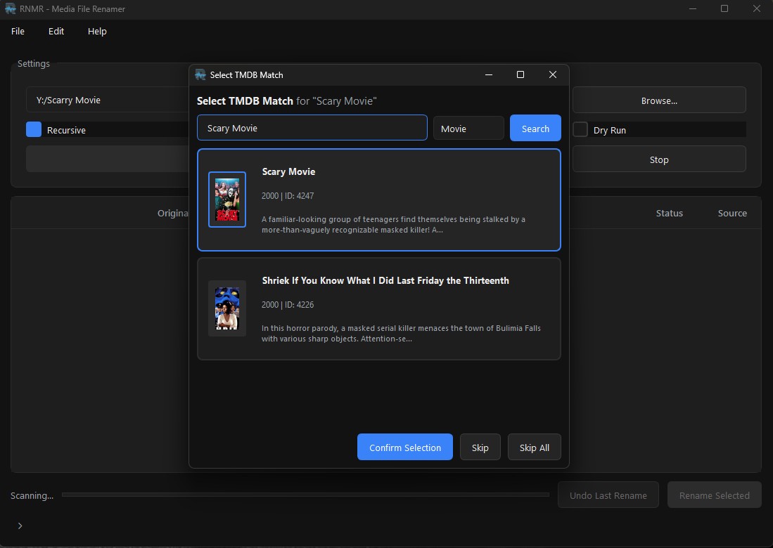 RNMR undo history panel